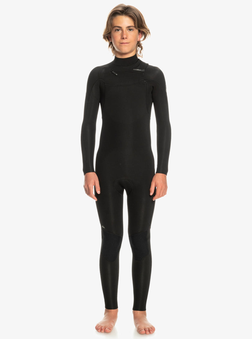 Boy's (8-16) Everyday Sessions 3/2mm Chest-Zip Fullsuit - Black