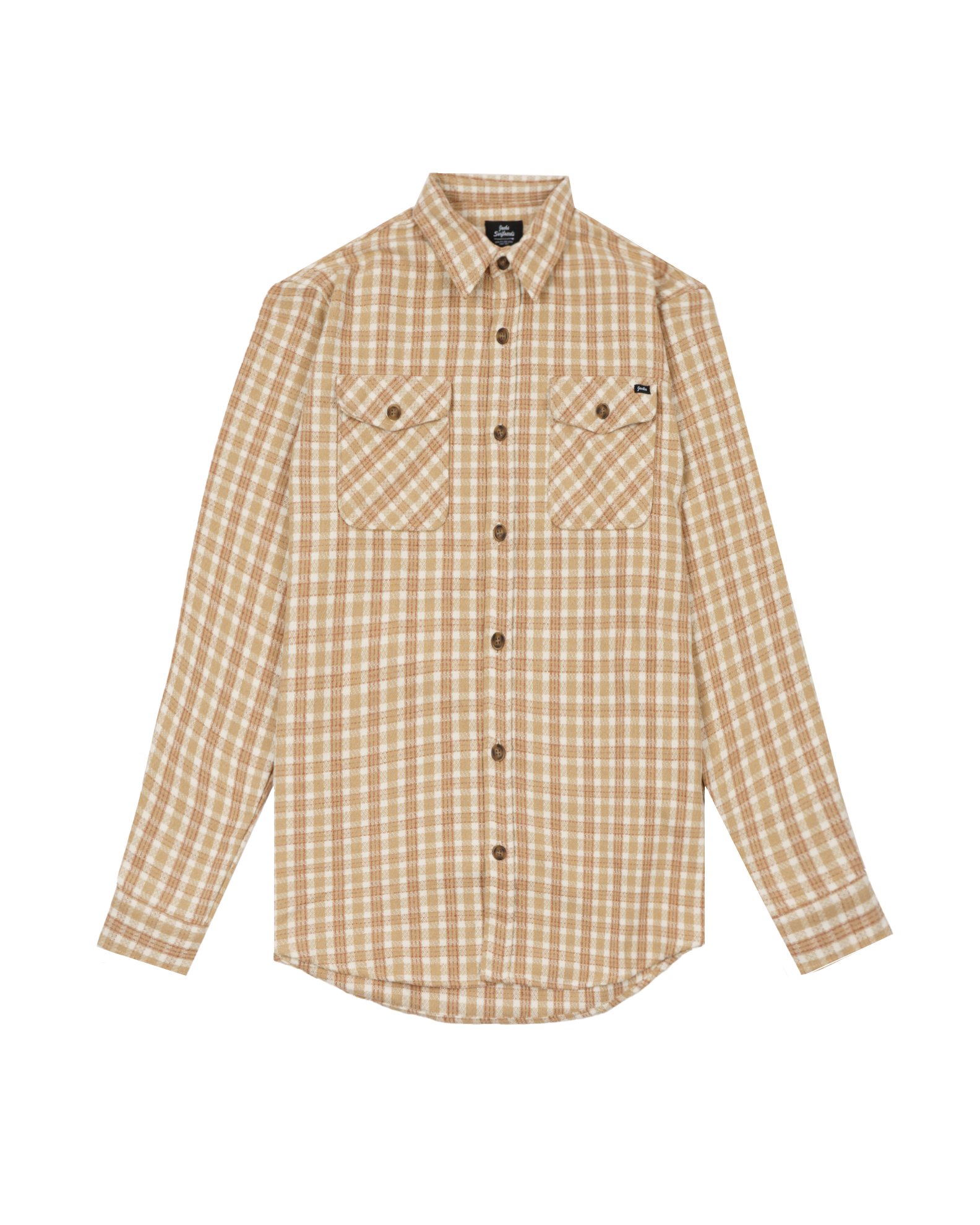 Wheaten Woven L/S Flannel - Khaki