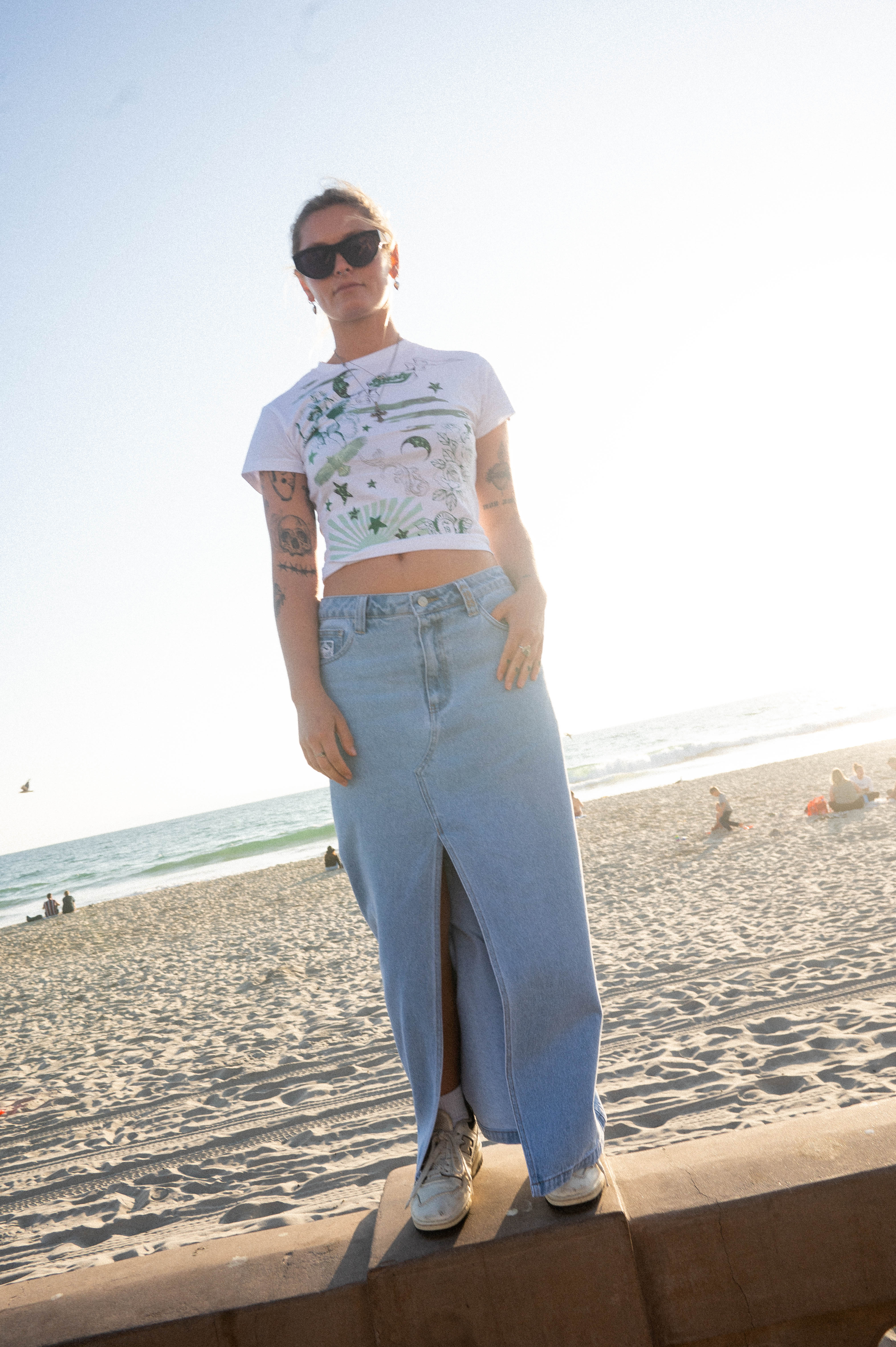 Rusty Women's Celeste Low Rise Denim Maxi Skirt