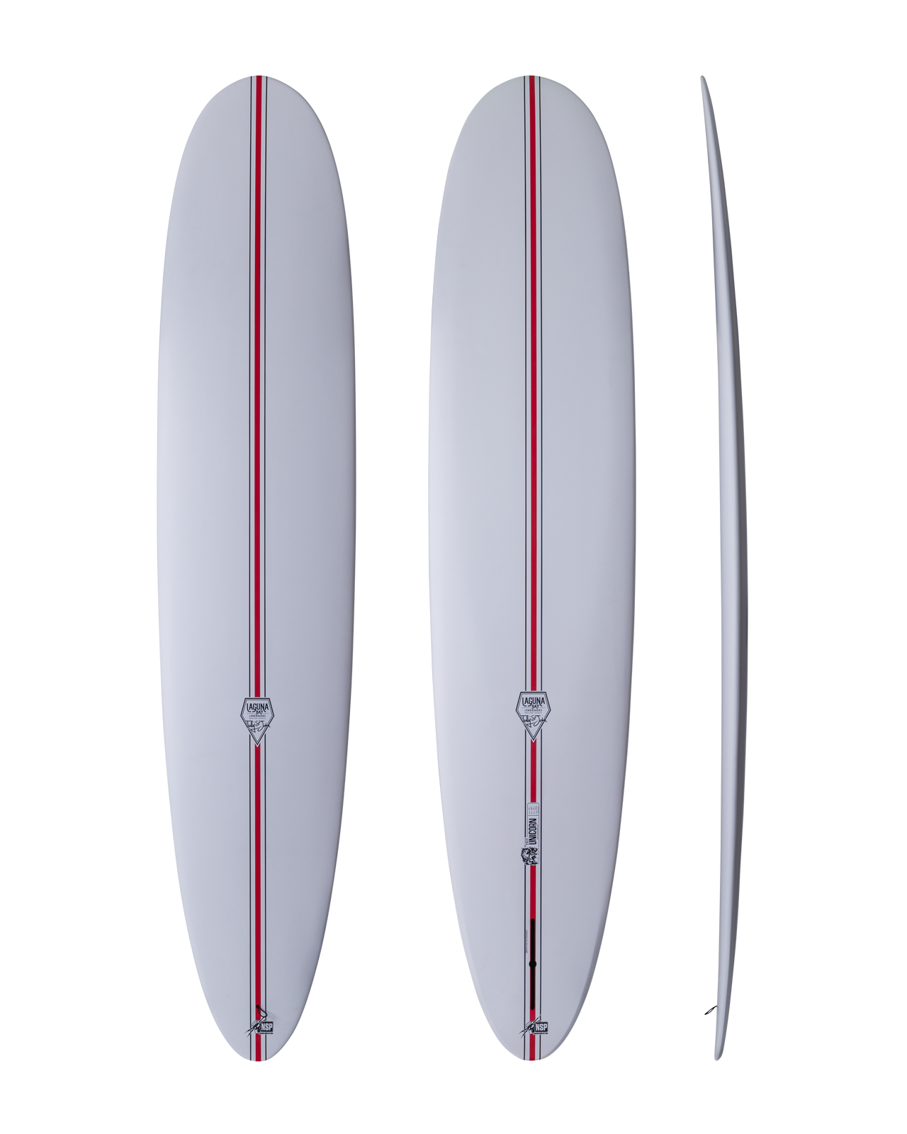 NSP Unicorn HDT Longboard Surfboard- White