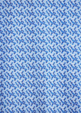 Matrix blue classic fit polo shirt made from premium stretchy fabric for comfort.