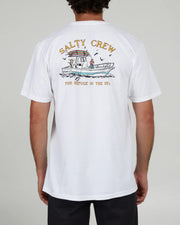 Salty Crew Fish On Short Sleeve Classic T-Shirt- White