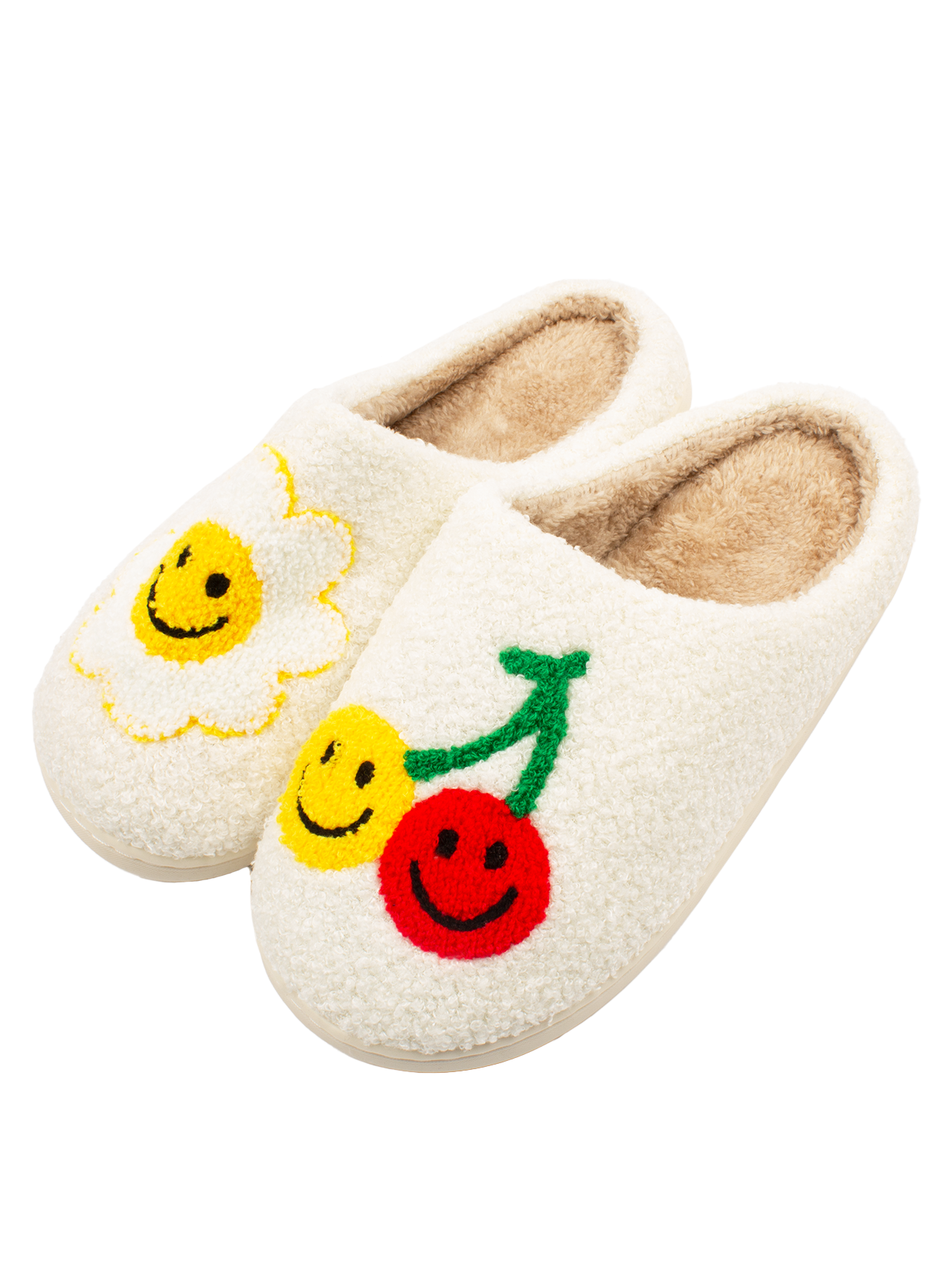 Jack's Surfboards Women's Smiley 3.0 Slipper- Flower/ Cherries - White 