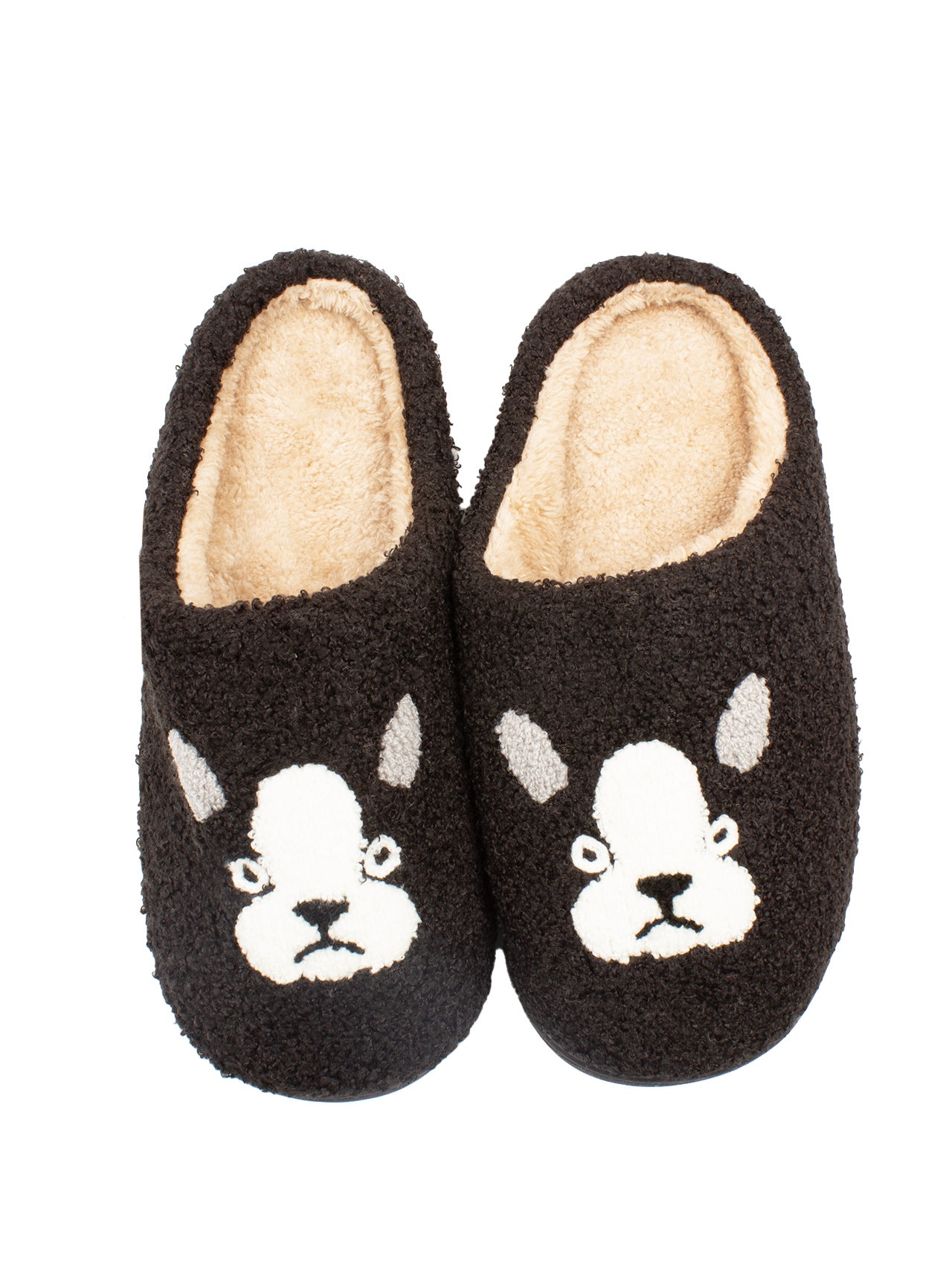 Jack's Smiley 3.0 Slipper- Boston Terrier - Black & White 