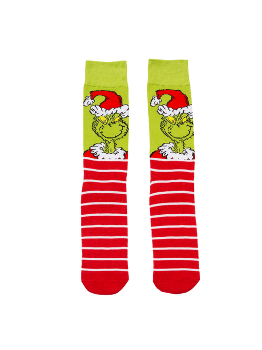 Jack's Santa Grinch Christmas Crew Socks - Red, Green & White