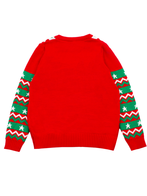Jolly Snowman Christmas Sweater - Red
