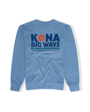 Kona Big Wave x Jack's Surfboards Men's "Draft" Crewneck Sweatshirt - Pgment Light Blue