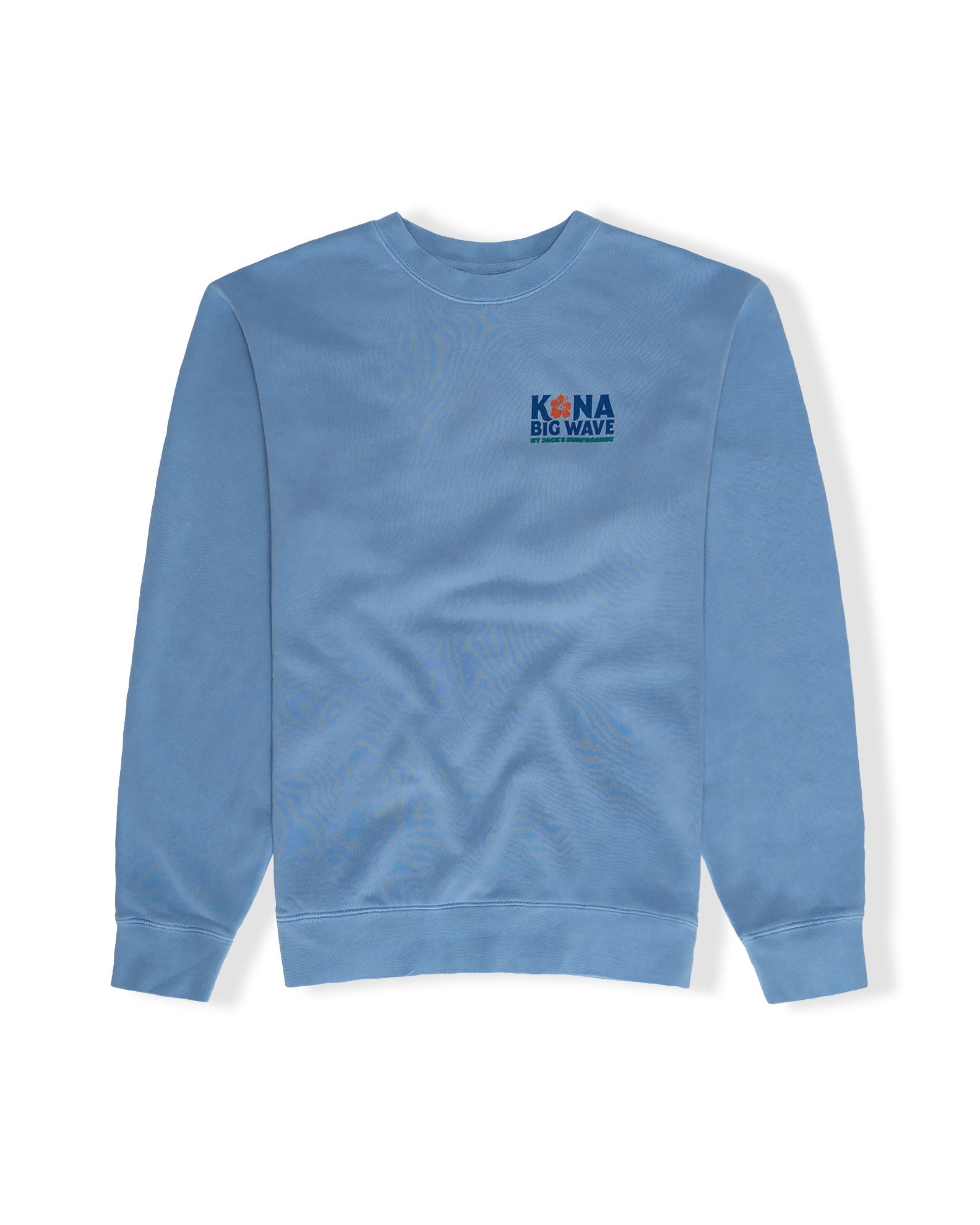 Kona Big Wave x Jack's Surfboards Men's "Draft" Crewneck Sweatshirt - Pgment Light Blue