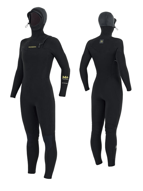 Women's Meteor Magma 5/4/3mm Steamer Hooded Fullsuit - Black 