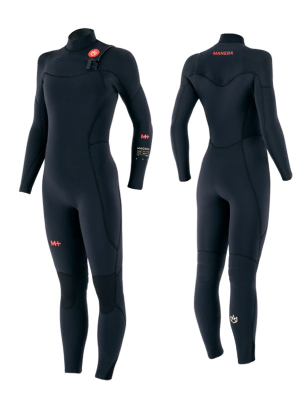 Women's Manera Meteor Magma 5/4/3mm Chest Zip Fullsuit Wetsuit -Black 