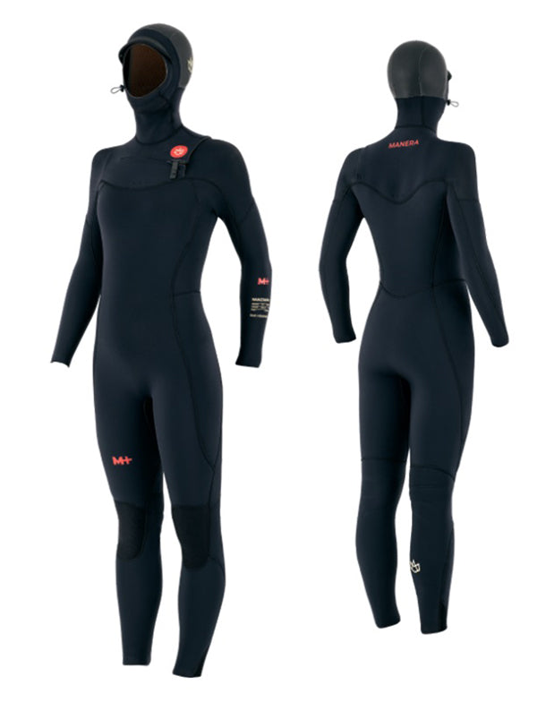 Women's Meteor Magma 5/4/3mm Steamer Hooded Fullsuit - Black 