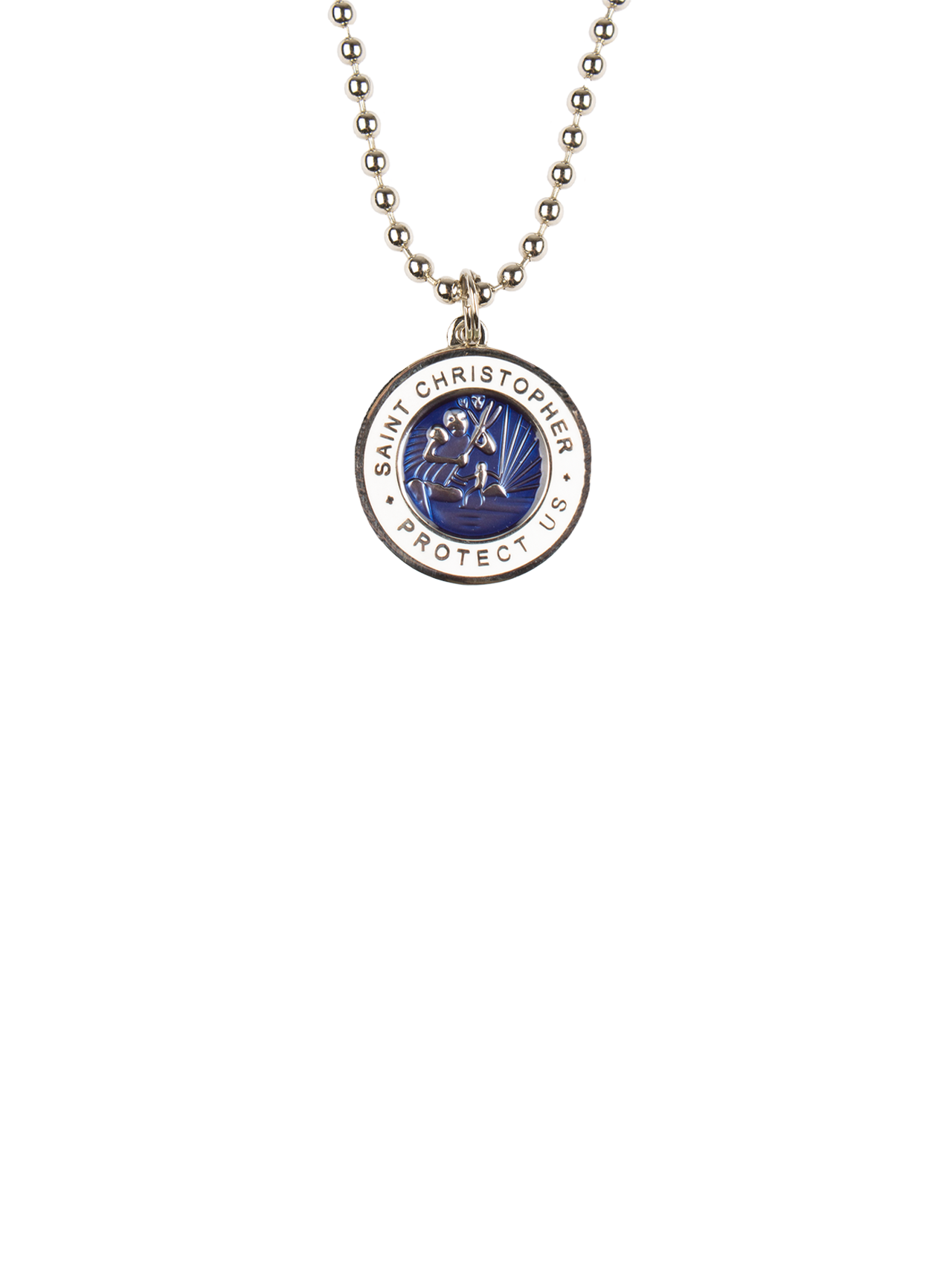 Jack's St. Christopher Necklace - Navy White