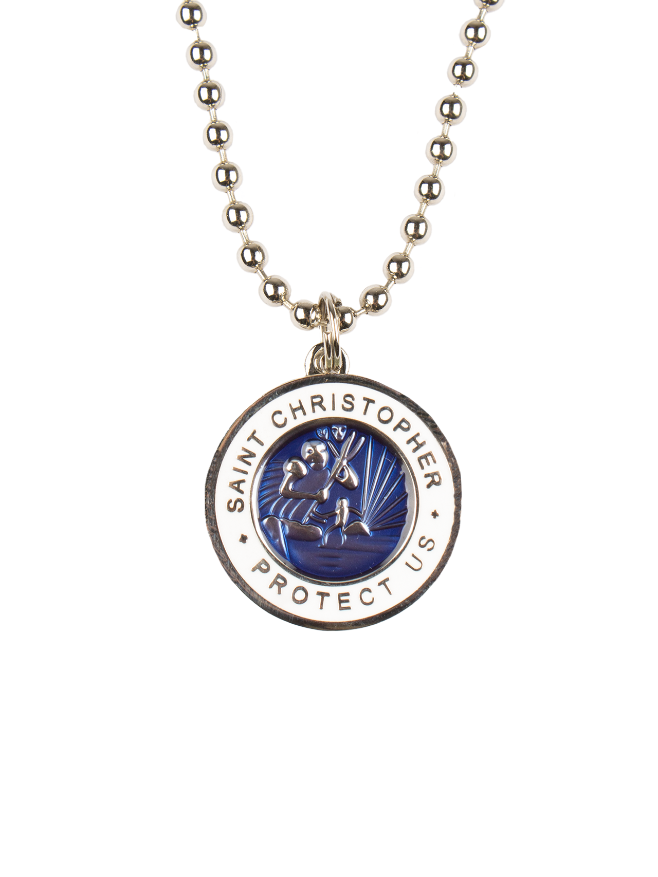 Jack's St. Christopher Necklace - Navy White