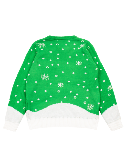 Oh Deer Champagne Christmas Sweater - Green