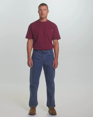 Dickies Relaxed Fit Heavyweight Carpenter Jeans - Stonewashed Indigo Blue