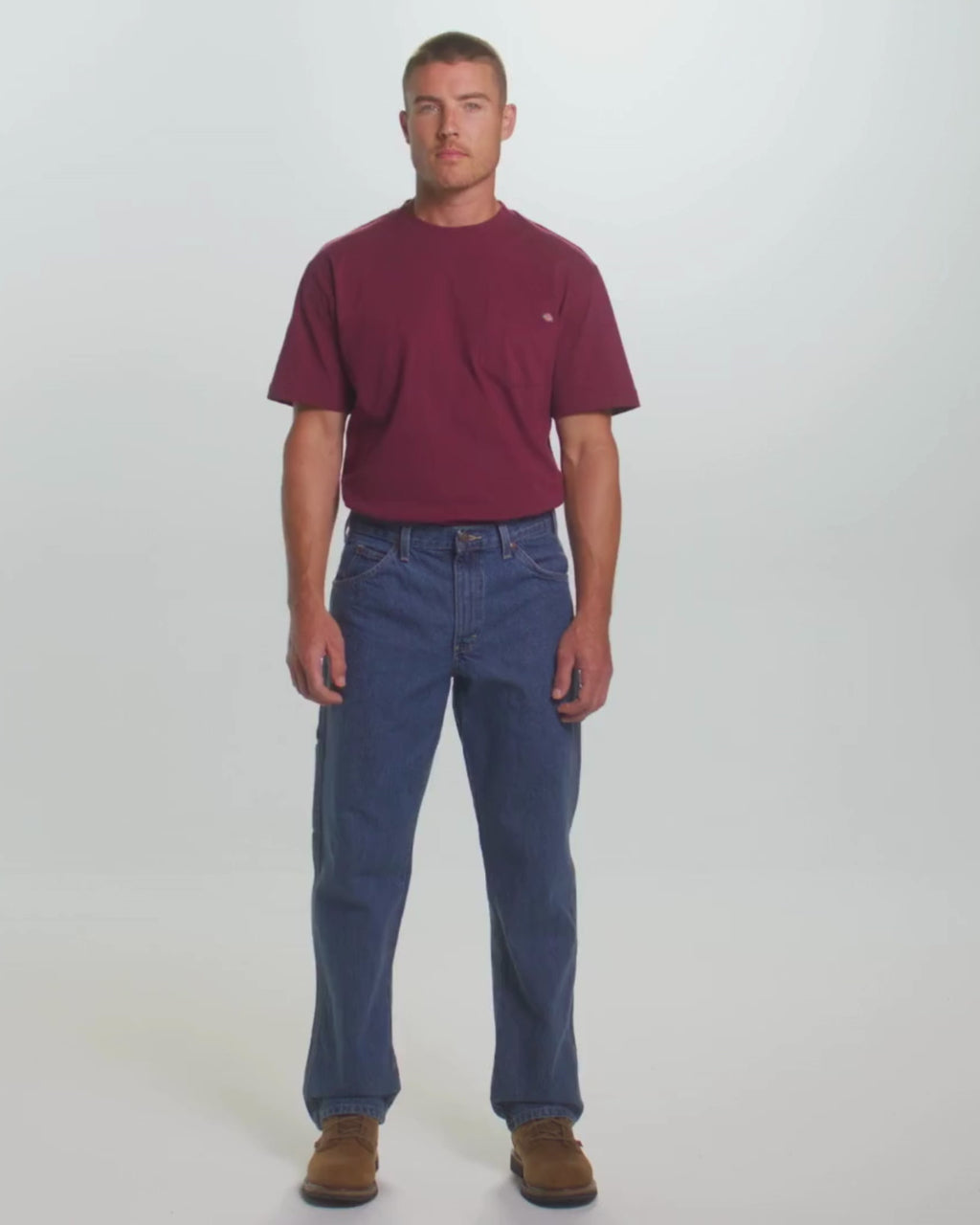 Dickies Relaxed Fit Heavyweight Carpenter Jeans - Stonewashed Indigo Blue