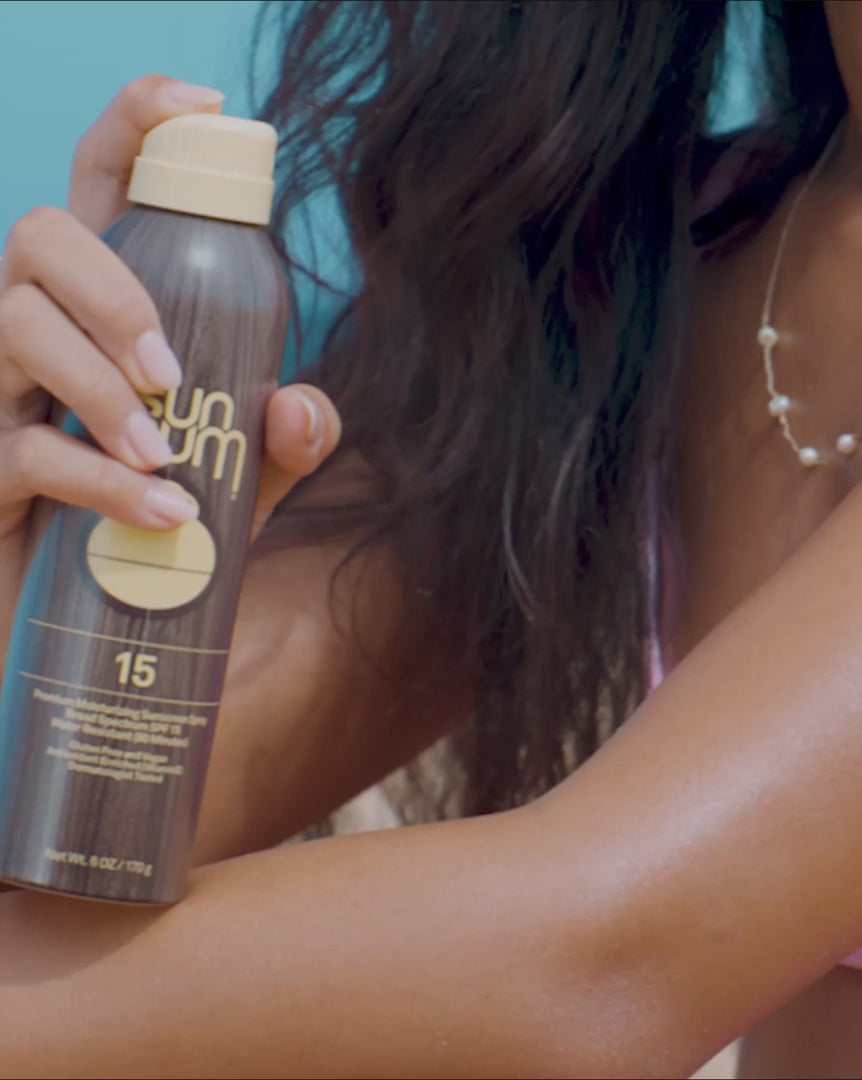 Load video: Sun Bum Original SPF 15 Sunscreen Spray
