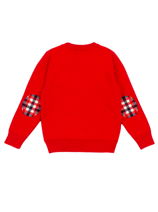 Jack's Kid's (8-16) Reindeer Christmas Sweater - Red