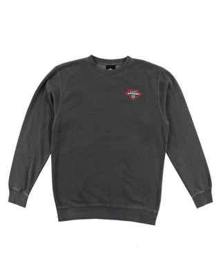 Retro Lam Pigment Crewneck Sweater -  Black
