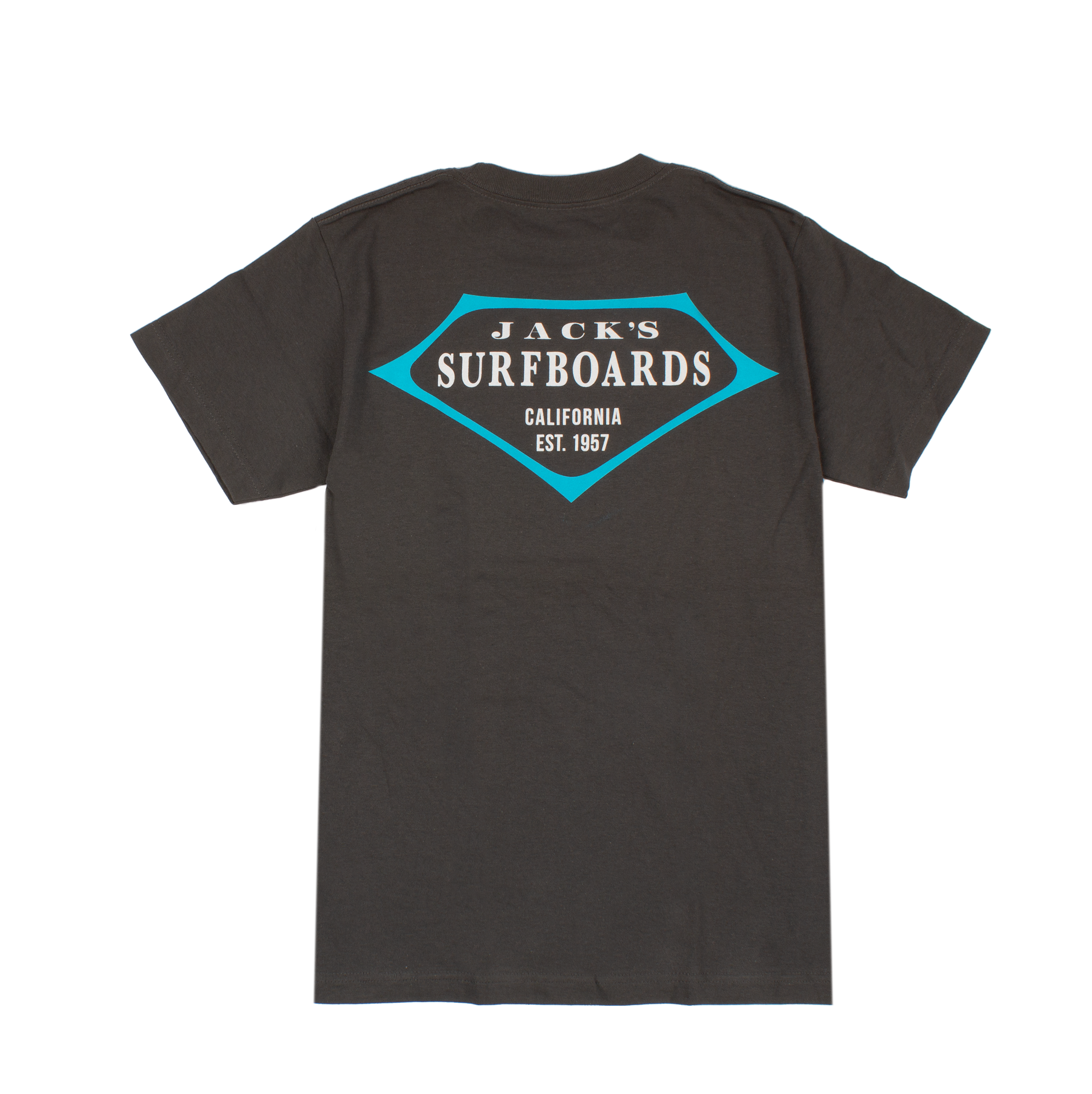 Jack's Surfboards Retro Lamp Classic Fit Short Sleeve Tee Features: Charcoal