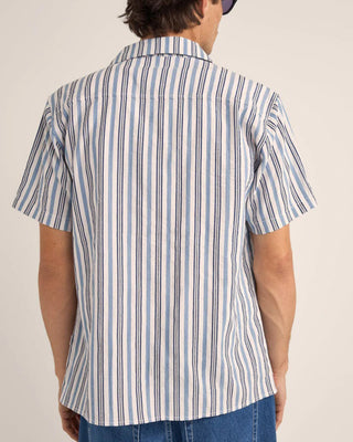 Rhythm Vacation Stripe Short Sleeve Shirt - Blue