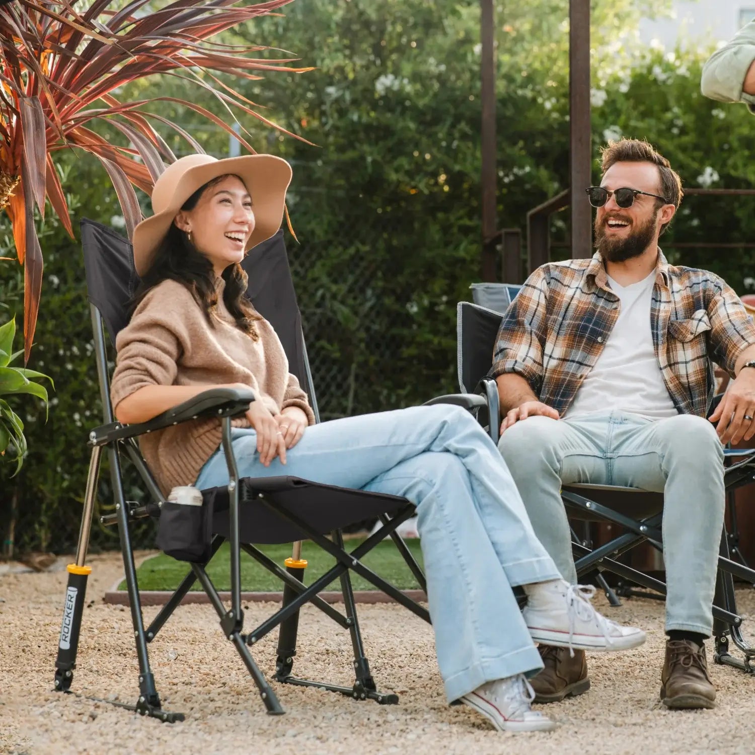GCI Outdoor RoadTrip Rocker™ Chair - Dark Charcoal