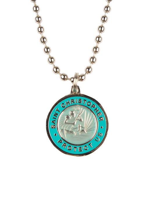 Jack's St. Christopher Necklace - Baby Blue/ Turquoise