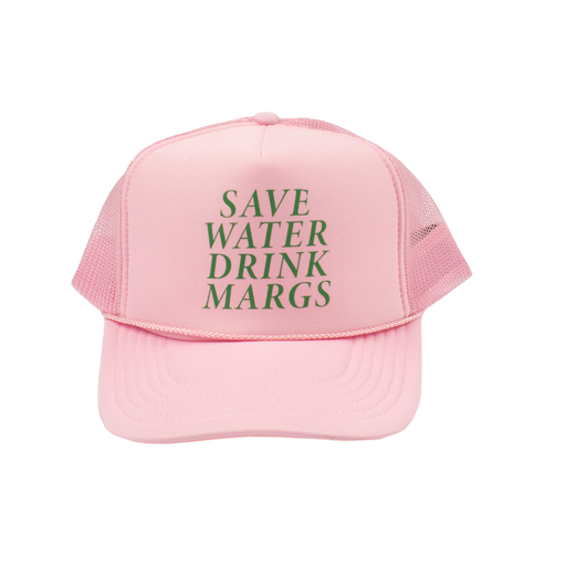 Jack's Surfboards Save Water Drink Margs Trucker Hat - Soft Pink