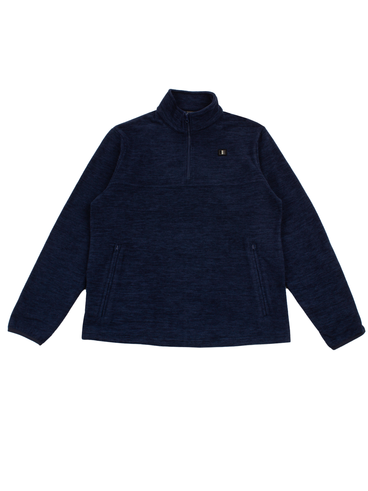 Jack's Athletics Men's Signal Quarter Zip Fleece Crewneck- Heather Navy