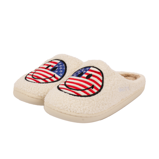 Smiley 3.0 Slippers- Red/ White/ Blue