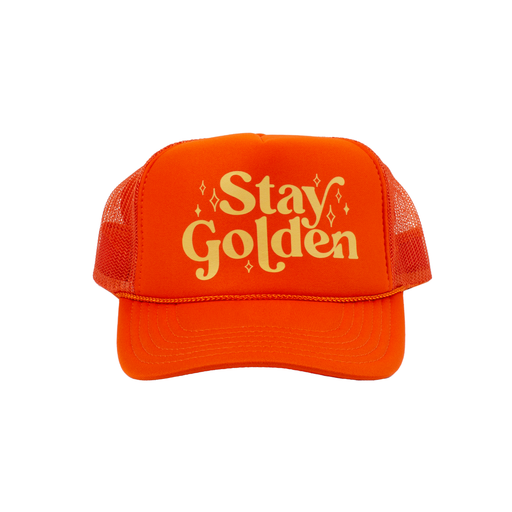 Jack's Surfboards Stay Golden Trucker Hat -Orange