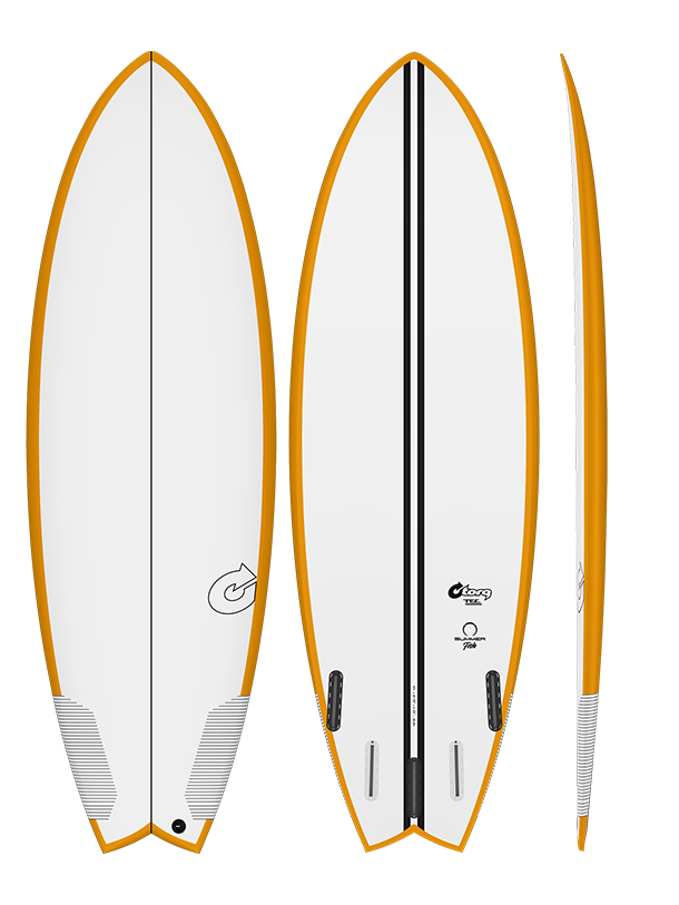 Torq TEC Summer Fish Surfboard-Orange Rails