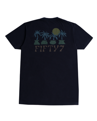 Jack's Fifty7 Men's Vases Stone Washed Short Sleeve - Navy