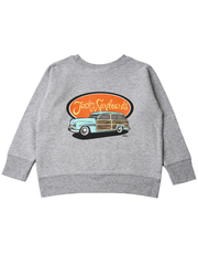 Jack's Surfboard's Toddler's (2-7) Wagon Trail Crewneck Sweatshirt - Heather Grey