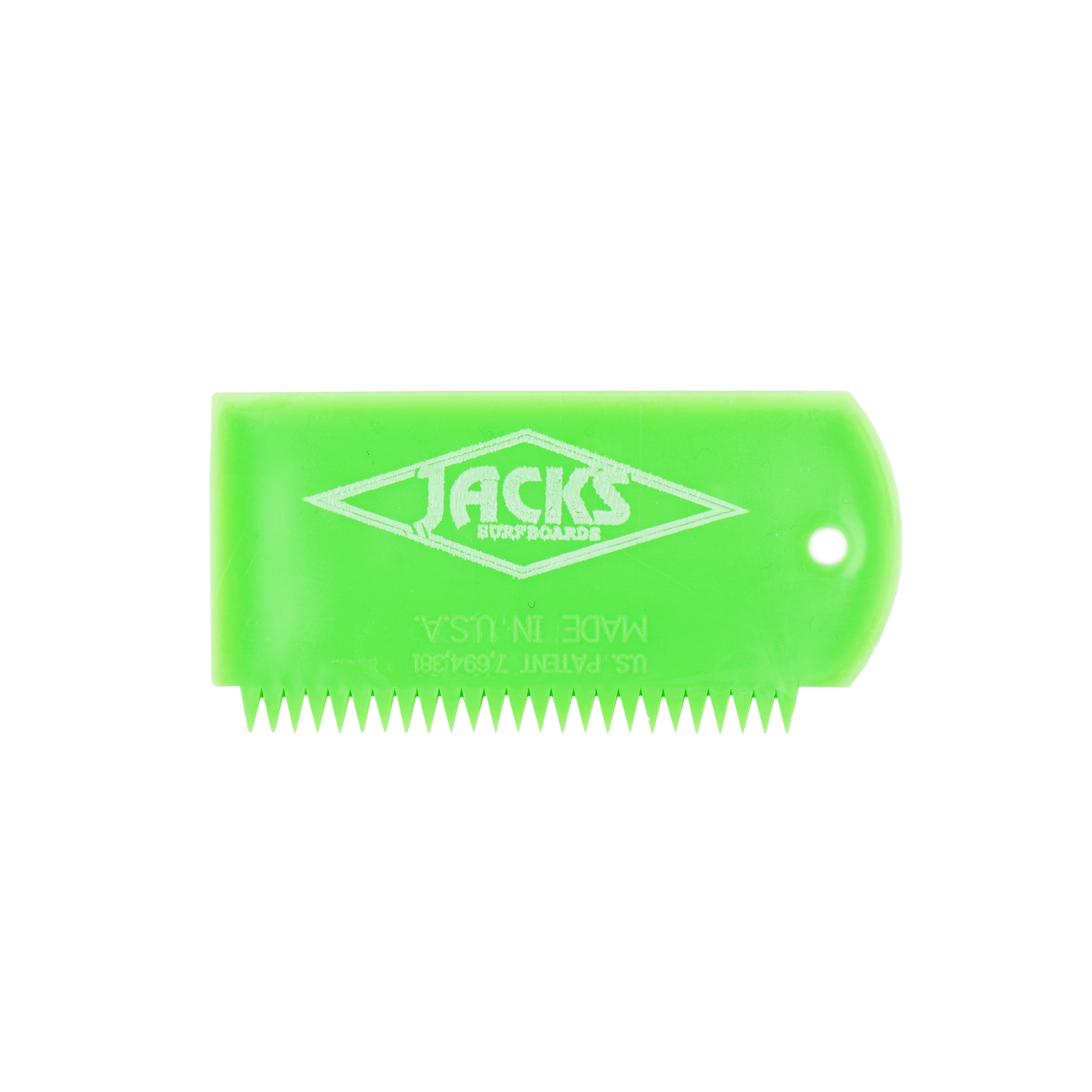 Block Surf Jack's Flexcomb Surfboard Wax Comb Green