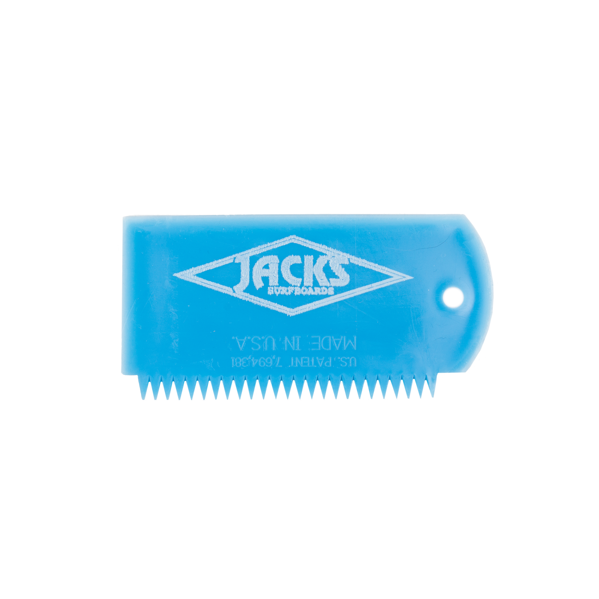 Block Surf Jack's Flexcomb Surfboard Wax Comb Light Blue