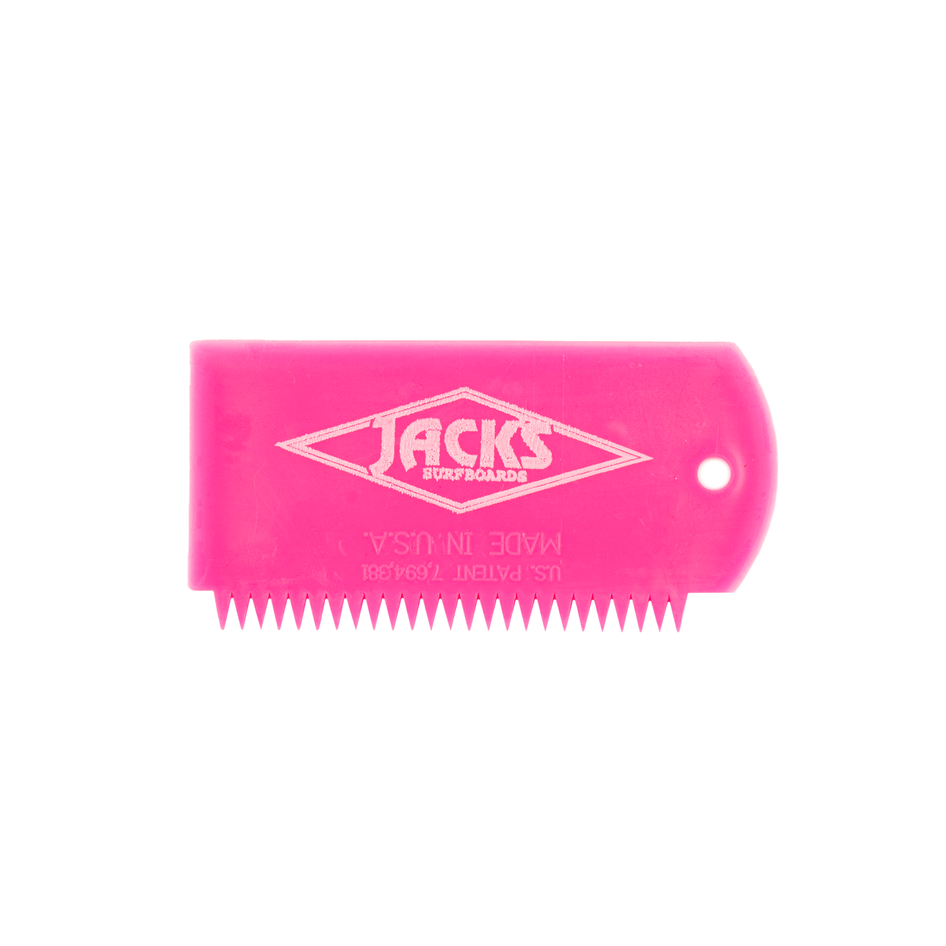 Block Surf Jack's Flexcomb Surfboard Wax Comb Pink