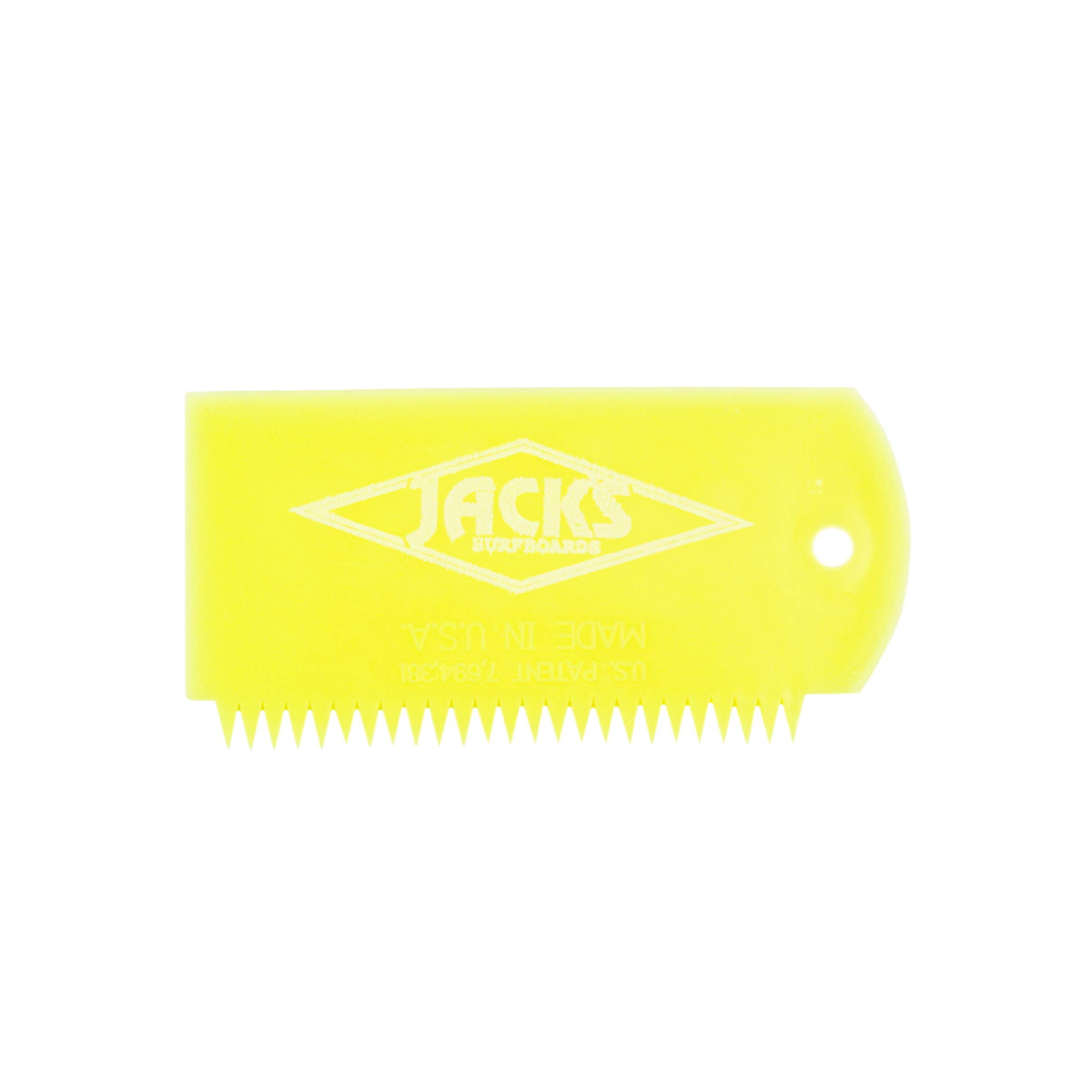 Block Surf Jack's Flexcomb Surfboard Wax Comb Yellow