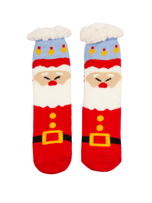 Jack's Wise Santa Sherpa Christmas Socks - Santa