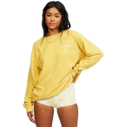 Women's Billabong Salt and Sand Pullover Sweatshirt in Sunflower