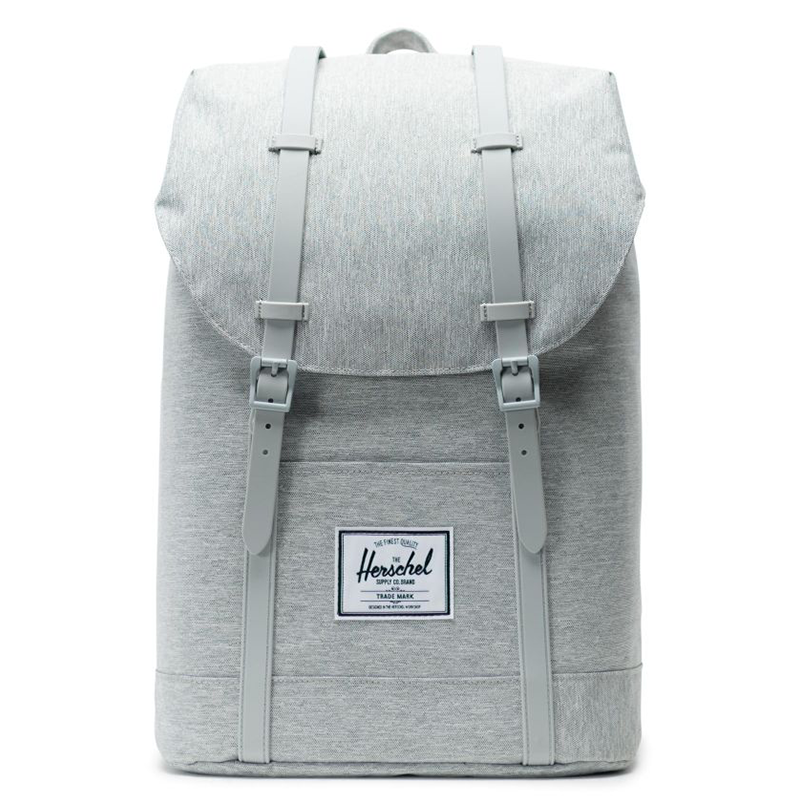 Herschel Retreat Backpack in Light Grey Crosshatch