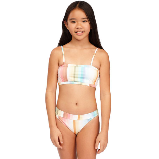 Girl's Billabong Chasing Summer Banded Tank Bikini Set in Multi