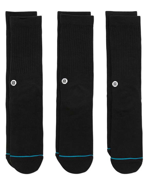 Stance Icon 3 Pack Socks - Black