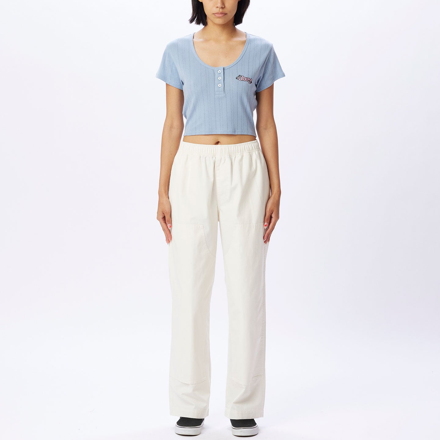 Obey Alina Baby Placket S/S T-Shirt