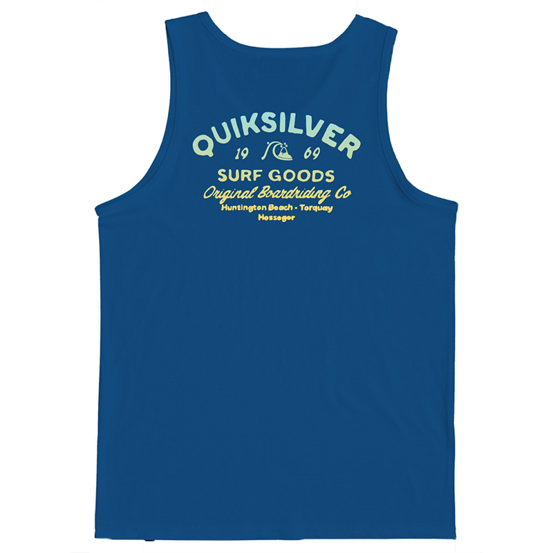 Men's Quiksilver Closed Caption Tank Top in Classic Blue