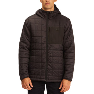 Billabong A/Div Journey Hooded Zip-Up Puffer Jacket in Black