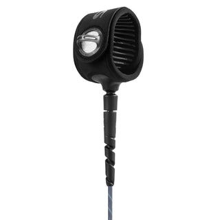 6' FCS Freedom Helix All Around Leash - Smoke/Black