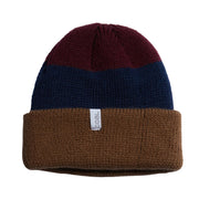 Coal Headwear ﻿The Frena Thick Knit Cuffed Beanie - Dirt Brown Stripe