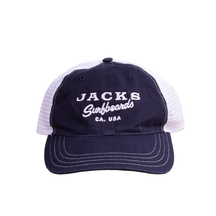 Jack's Surfboards Men's Cappa Snapback Hat in Navy/White