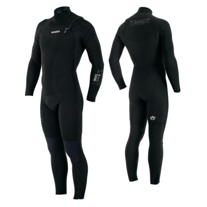 Men's Manera Meteor X10D 3/2mm Front Zip Fullsuit Wetsuit - Black 